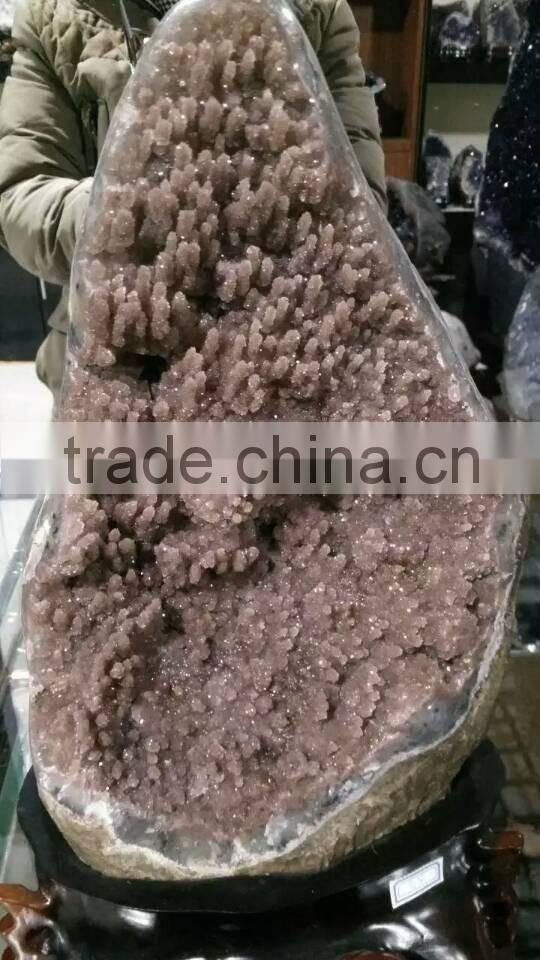 Nature fantastic dark amethyst crystal cluster