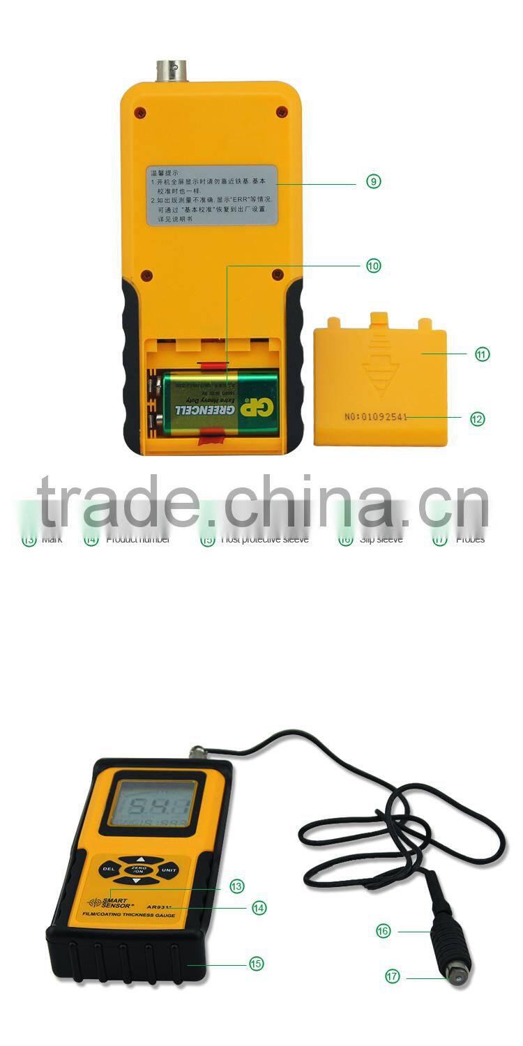Digital Paint Thickness Gauge AR931 Measuring Range 0~1800 Wet Film Thickness Gauge