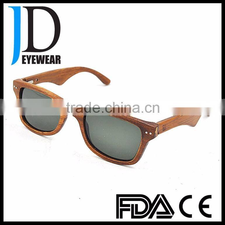 Hot sell fashion design Custom made square sunglasses with green lens for Men