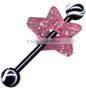 Acrylic whistle tongue nail, tongue barbell body jewelry