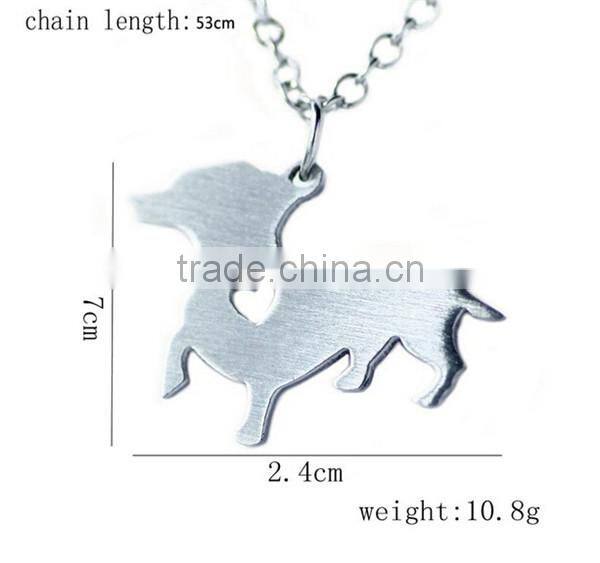316L stainless steel cut pendant necklace animal fashion smart dog necklace