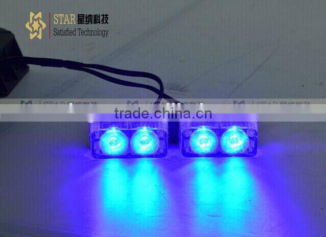 Factory price led bule strobe visor deck dash light grill motorcycle light XN-266-4