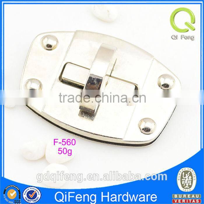 F-560 handbag hardware bag lock nickel color oval custom turn locks