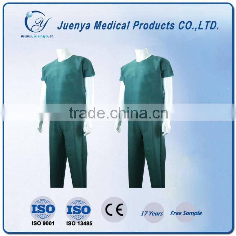 2015 New Design and hot sale PP Non Woven Disposable Patient Gown For Hospital