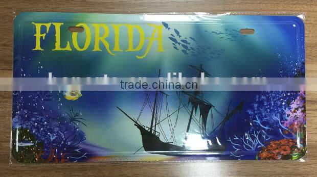 new border embossed promotion florida souvenir license plate