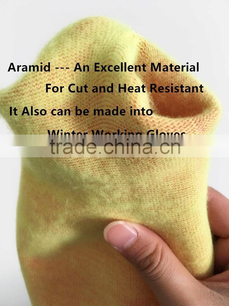 Professional design aramid liner PVC coated cut resistant gloves