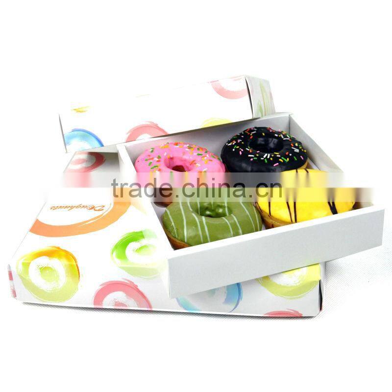 Simple and with clear PVC window paper donut packaging box