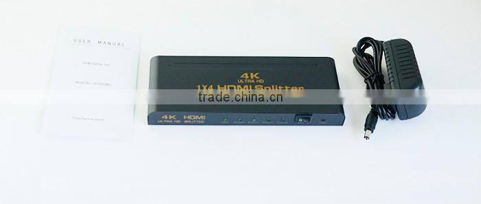 Support 4K 3D 1080P ULTRA HD 1 in 4 out splitter h dmi 1x4