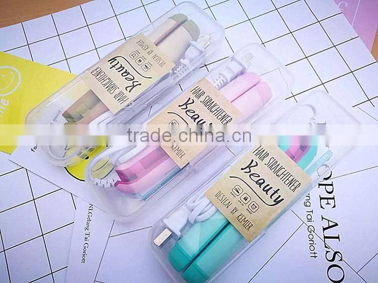 Professional Ceramic flat iron hair straightener and curler set