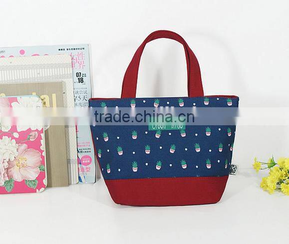 Alibaba China canvas multi-function tote bag, lunch box bag, 8-24oz canvas tote bag