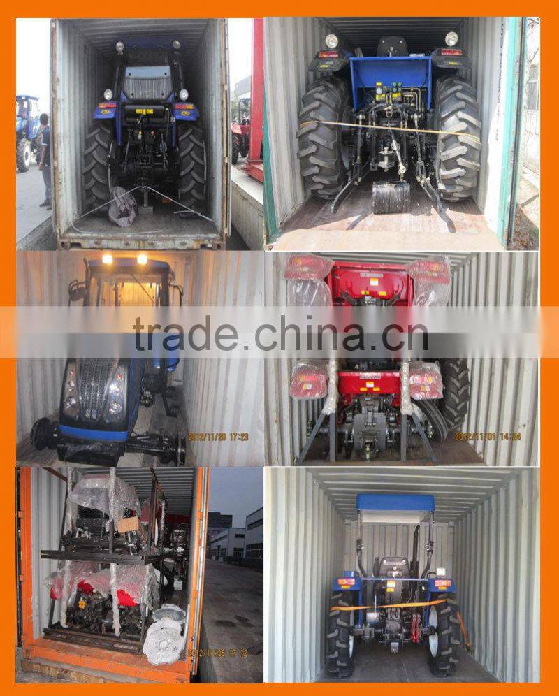 New Condition 85hp 4WD tractor with Front End Loader and Back Hoe