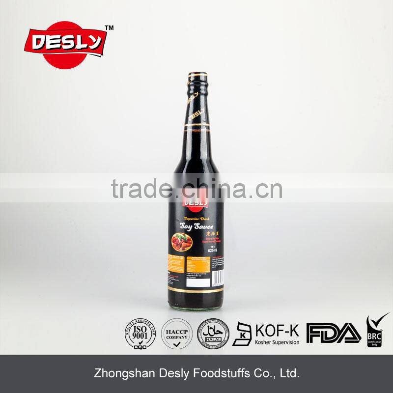 Hot Sale Chinese Dark Soy Sauce 625ml