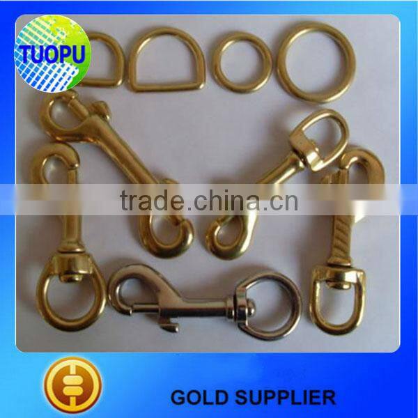 brass small swivel snap hook ,brass snap hook with key ring,brass d ring swivel snap hook