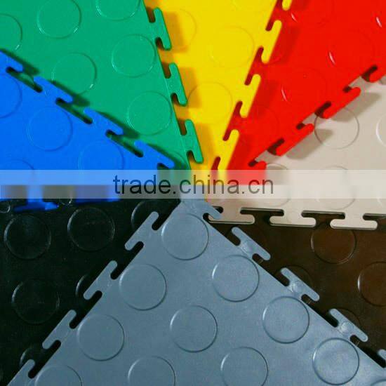 2016 Coin Pattern Garage Interlocking Floor Tiles in plastic