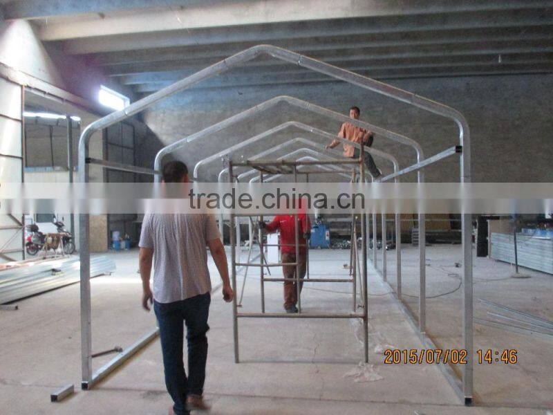 steel car garage with EPS sandwich panels