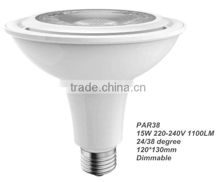New product PAR38 led lighting 15W dimmable E14 led bulb CE RoHS