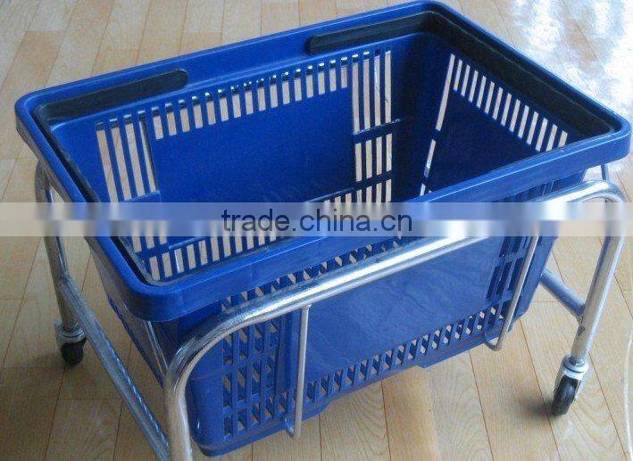 Supermarket Plastic Shopping Basket manufacture