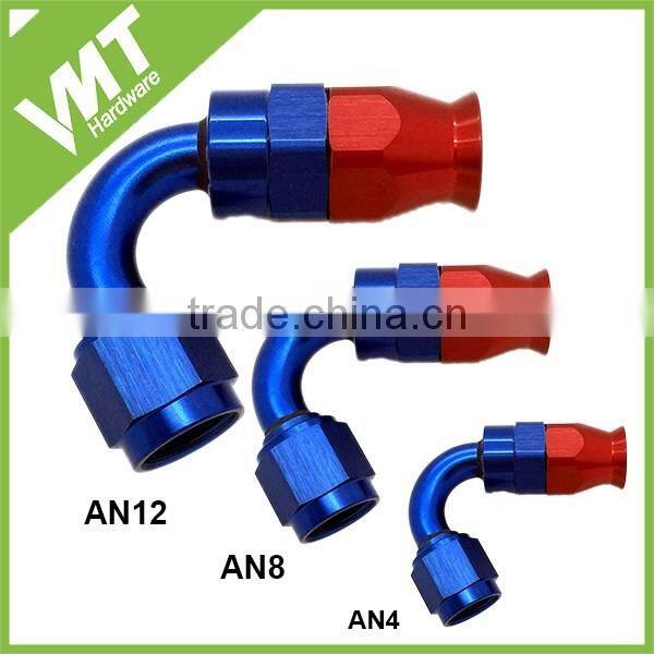 High Performance Aluminum hose ends 10AN Black 120 degree ptfe hose fittings