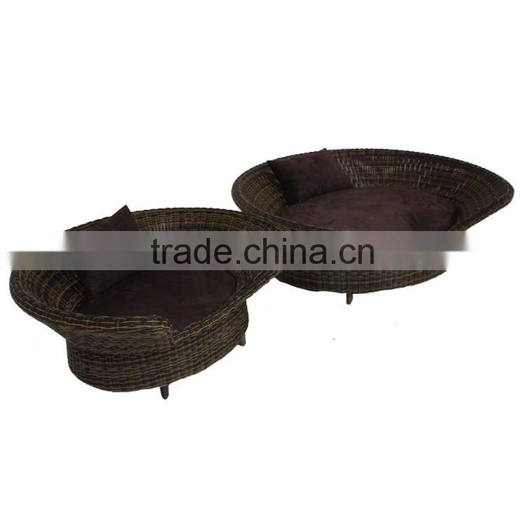 China new dog pet products wicker woven comfortable dog bed luxury