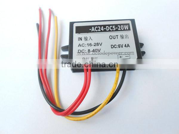 ac-dc power supply module 5v buck module AC24V turn DC5V 24V AC to DC 5V4A3A2A1A