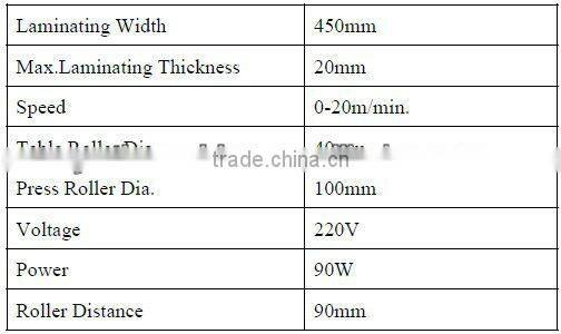 18 Inch Economy Glass Cold Laminator Laminating Machine