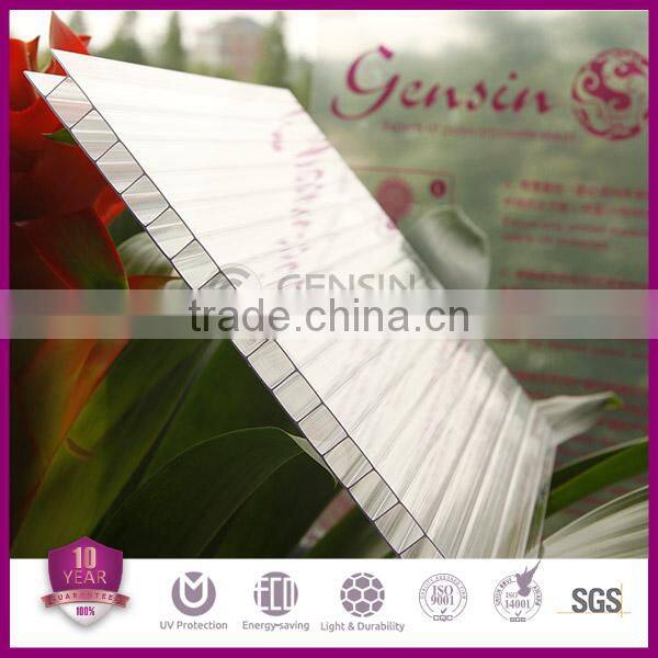 Transparent 2100*5800mm laminas de policarbonato celuar