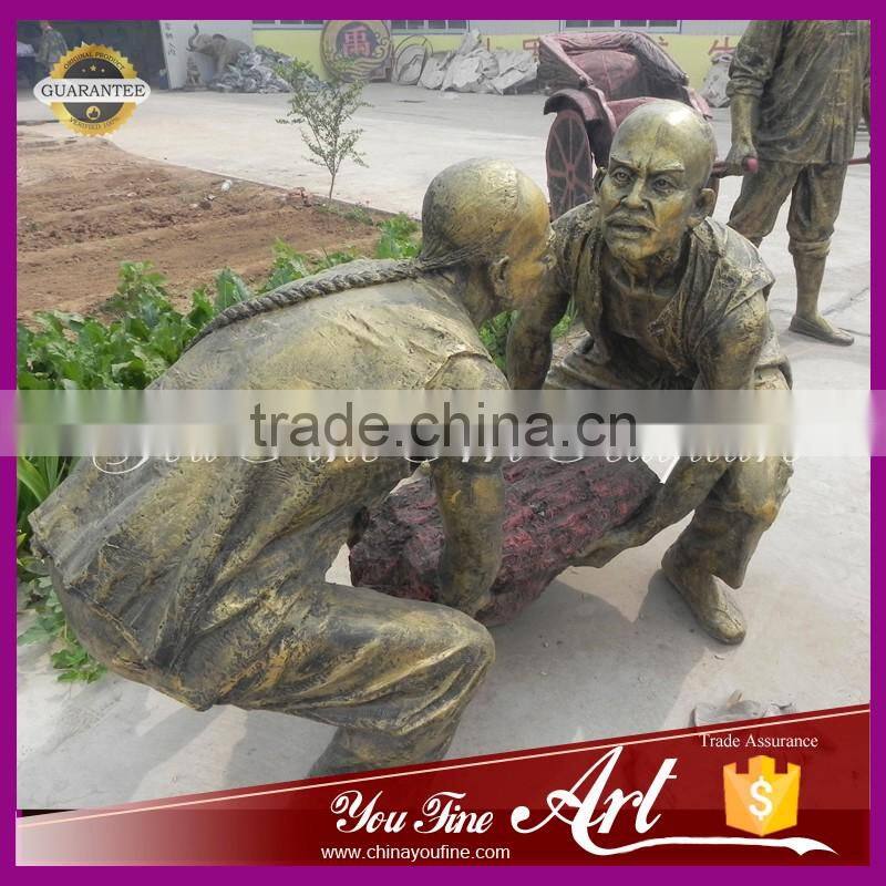Brass street man statues for sales
