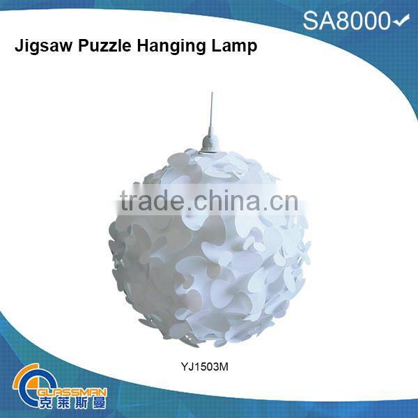 puzzle lamp new design flower shape lampshade PP hanging lamp