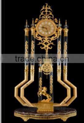 Magnificent French Louis XV Style Palace Standing Clock, Dore Bronze Antique Standing Clock