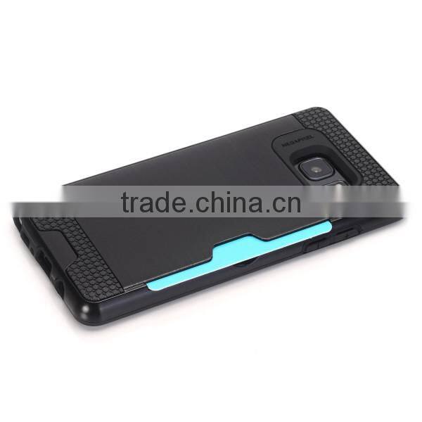 Drawbench phone case with card slot phone hull TPU + PC material back cover for Samsung Note 7