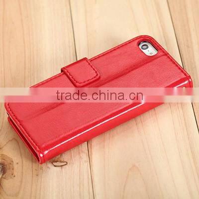 Newest creative design flip leather phone cover for iPhone 5C