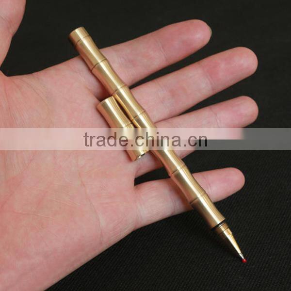 High end brass pen for business gift,Bamboo shape metal pen