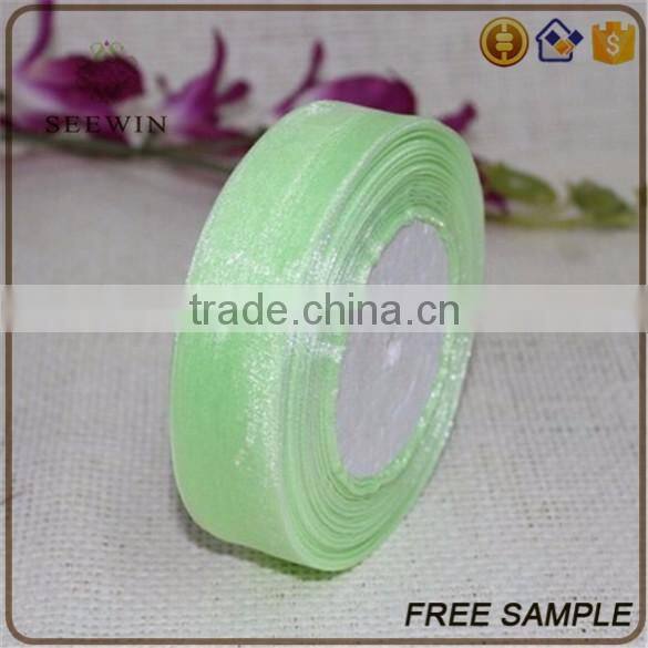 new trend gift decorative packing silk snow organza fabric ribbon