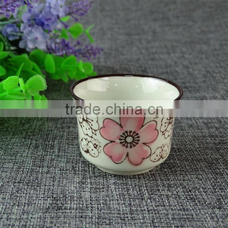 stocklot Japanese style porcelain tea cups mugs with decal printed for wholesale