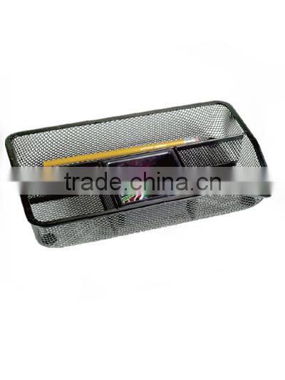 Hangzhou Supplier High Quality Metal Mesh Black Office Stationery Desk Organizer