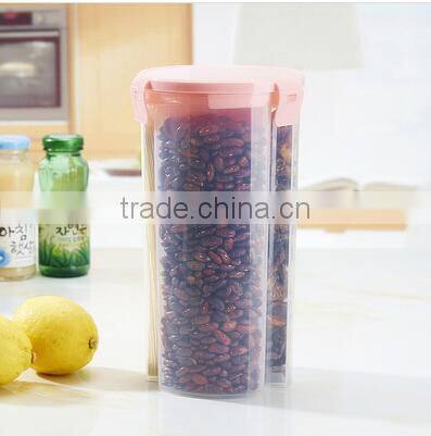 Wholesale Stock Kitchen Seal Dustproof Moistureproof 3 Lattices Fresh Barrel Food Bucket