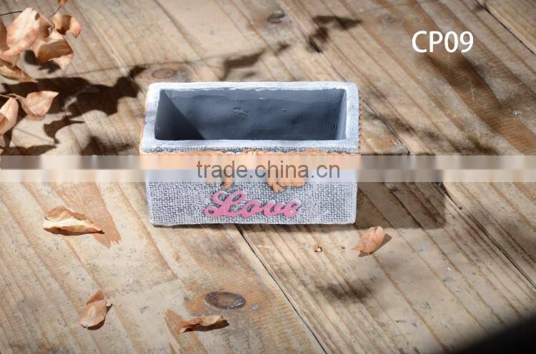 Factory wholesale cement decorative garden plant pots indoor