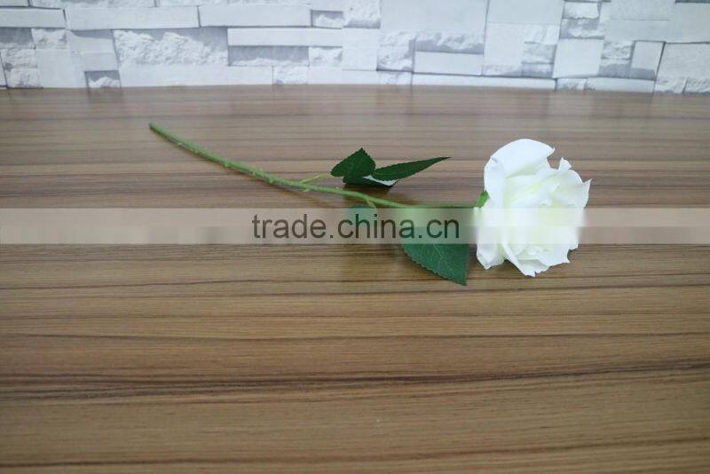 Red silk rose flower for wedding decoration