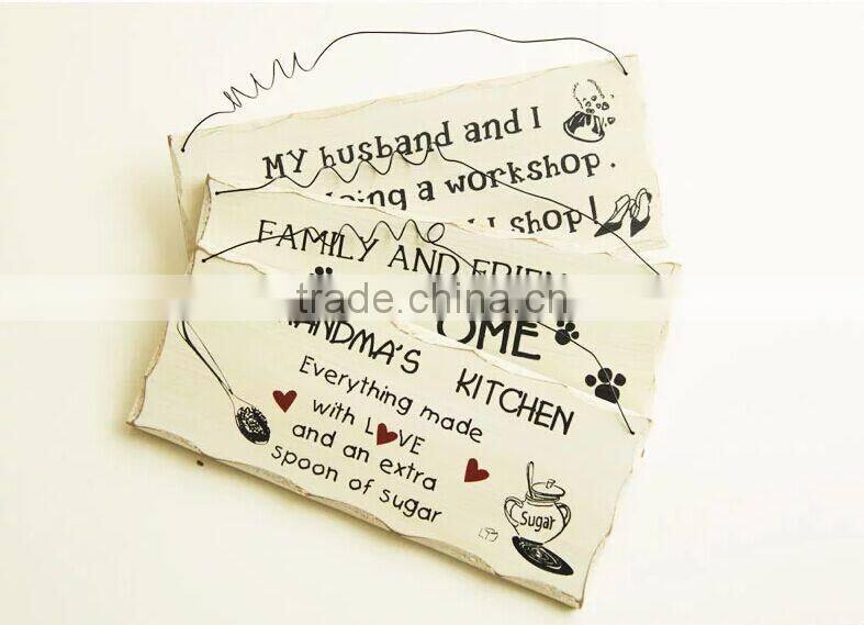 Creative home decoration wood door name plate