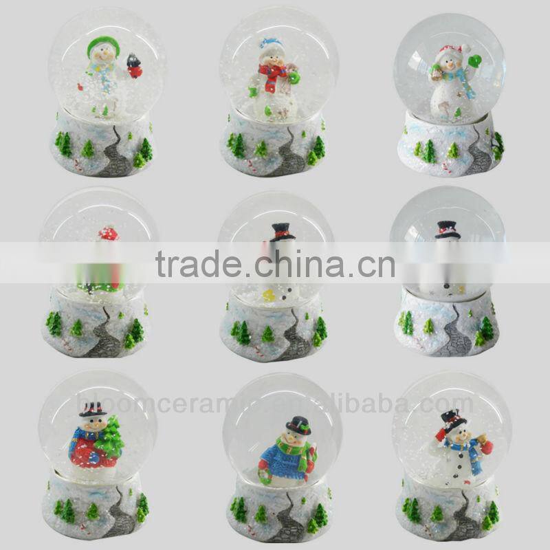 Unique resin water snow globe