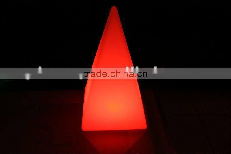rechargeable RGB pyramid led decorative lamp