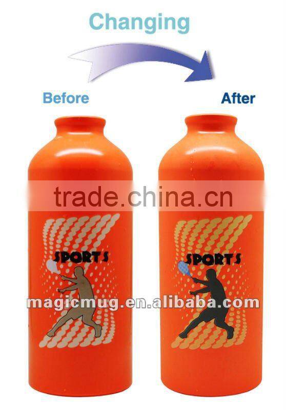 2016 new product cold color changing water bottle
