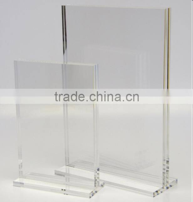 restaurant/hotel/bar clear acrylic creative menu holders