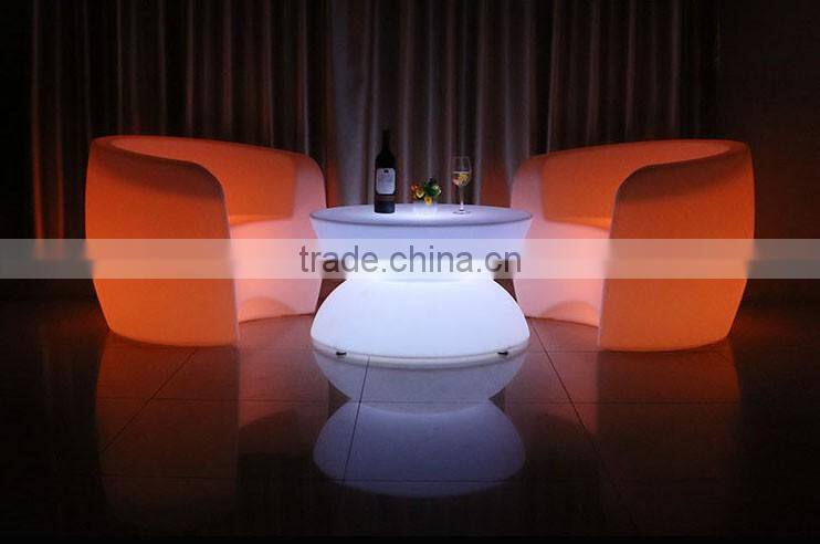 comfortable glowing cup shape chair with led light