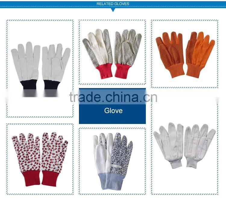 Jiuxin straight thumb Drill cotton white safety hand gloves