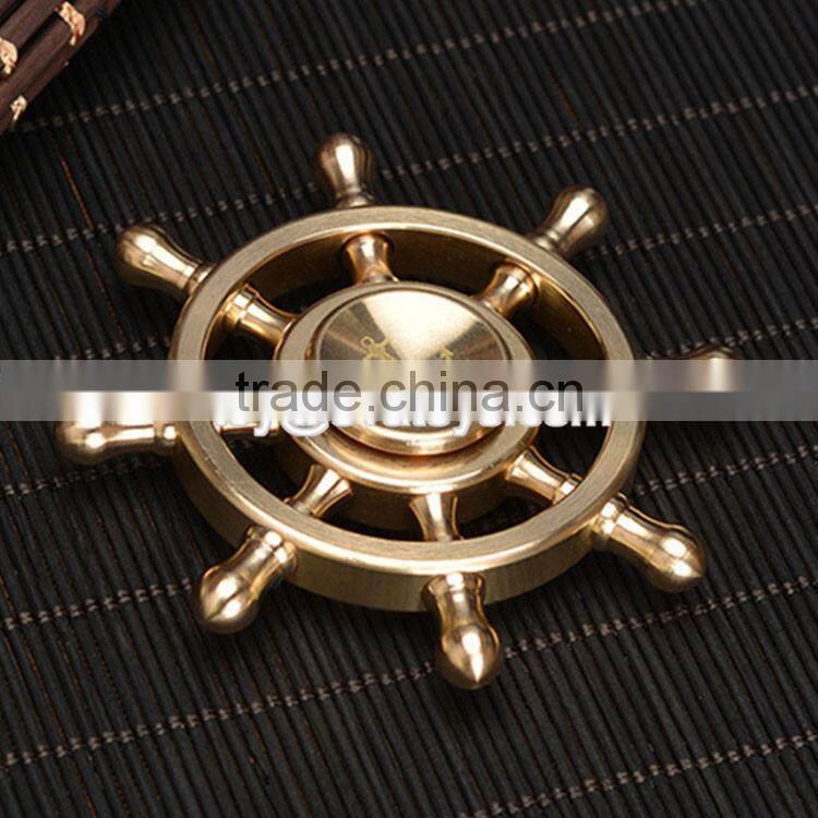 No Noise 8 angle 360 round metal finger gyro hand spinner toy W01A288