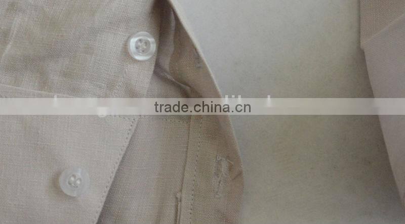 Men's 100% cotton Guayabera shirt with long sleeve and pintuck embroidery