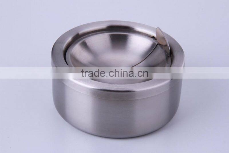 portable rotate stainless steel ashtray round fancy