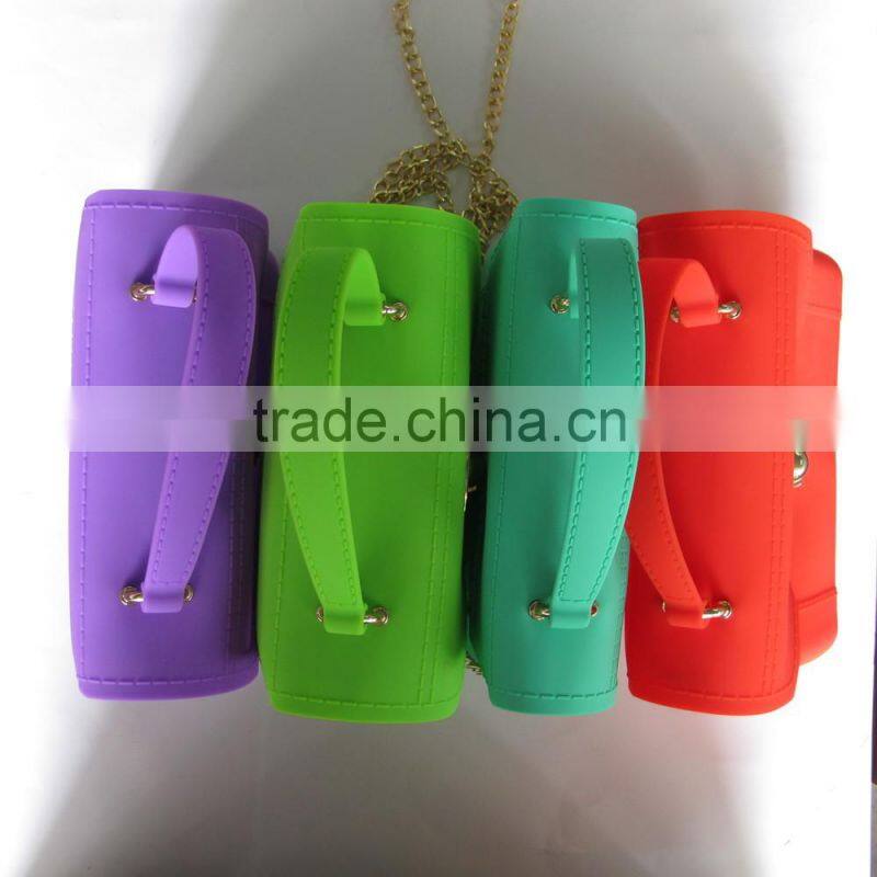 Wholesale,New Product Silicone Handles handbag FDA & SGS approved waterproof candy color silicone beach bag