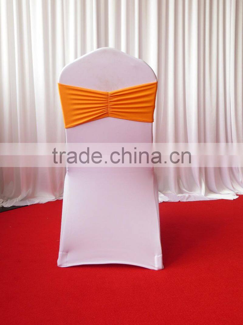 orange spandex lycra ruffle chair band